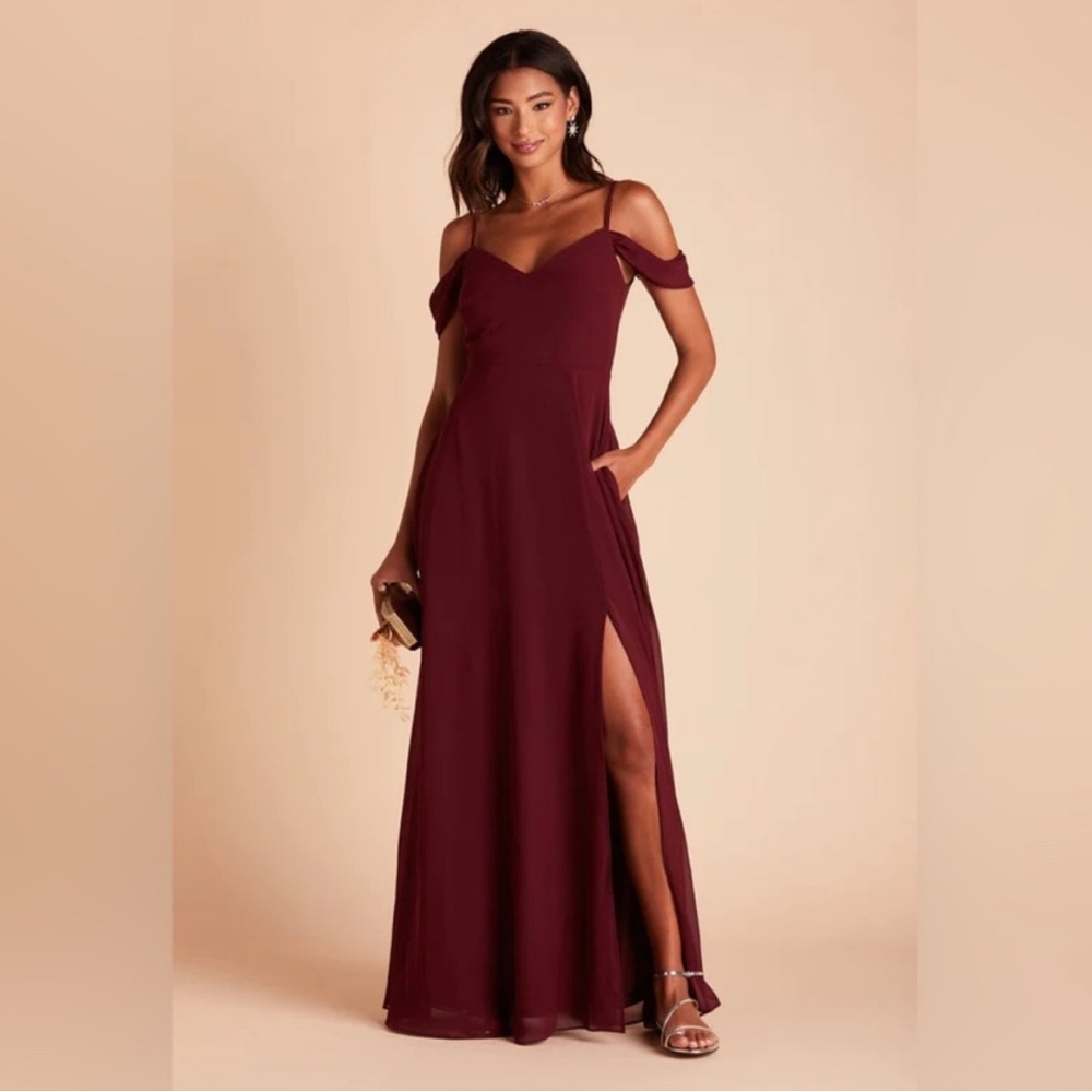 Devin Convertible Dress with slit- Cabernet
